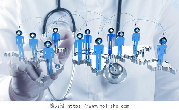 充满科技感的虚拟医疗网络医疗平台